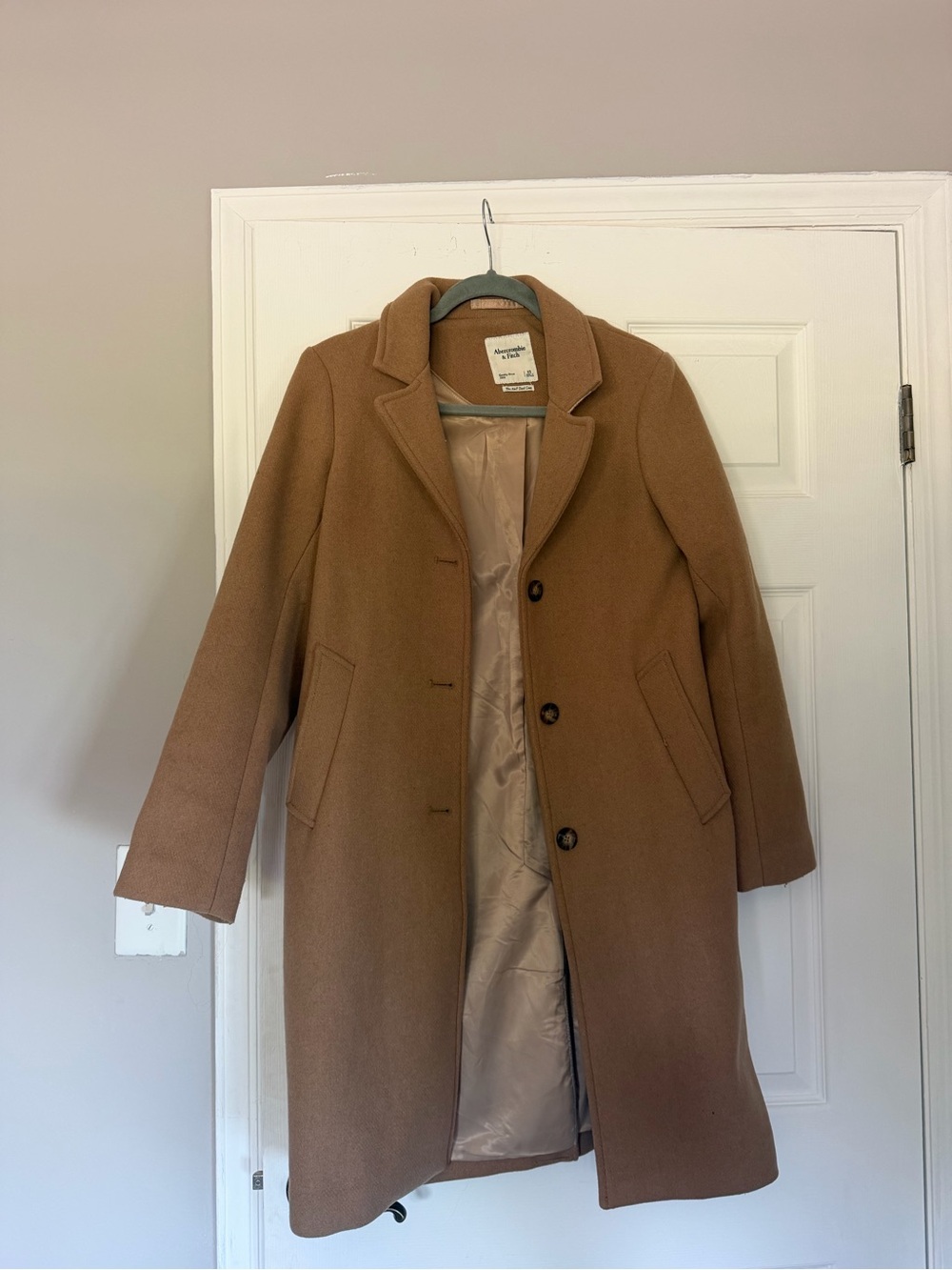 Abercrombie & Fitch Camel Brown Dad Coat
